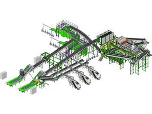 Système de Centre de Tri des Matériaux Recyclables (MRF)