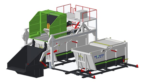 Station de Compactage de Déchets Surélevée