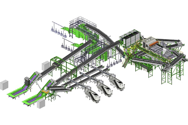 Système de Centre de Tri des Matériaux Recyclables (MRF)