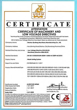 Certification